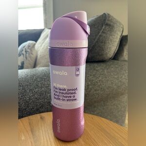 Owala “So Eggstra” Purple Sparkly 24oz Water Bottle NEW